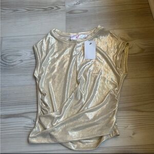 Krush Shiny Gold Tank Top